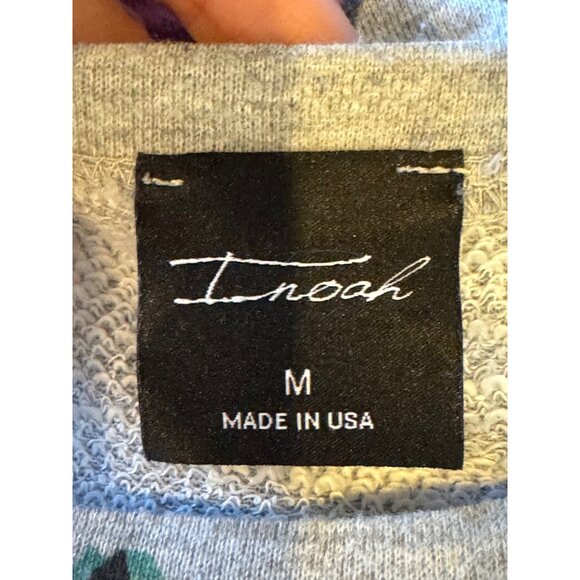 Inoah Shirt Women Medium Gray Artsy Paris Long Sleeve Asymmetric Hem Top Boho - Picture 10 of 10